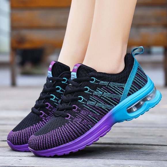 Women's Air Cushion Running Shoes Non-slip Breathable Casual Tennis Gym Sneakers - Picture 7 of 11